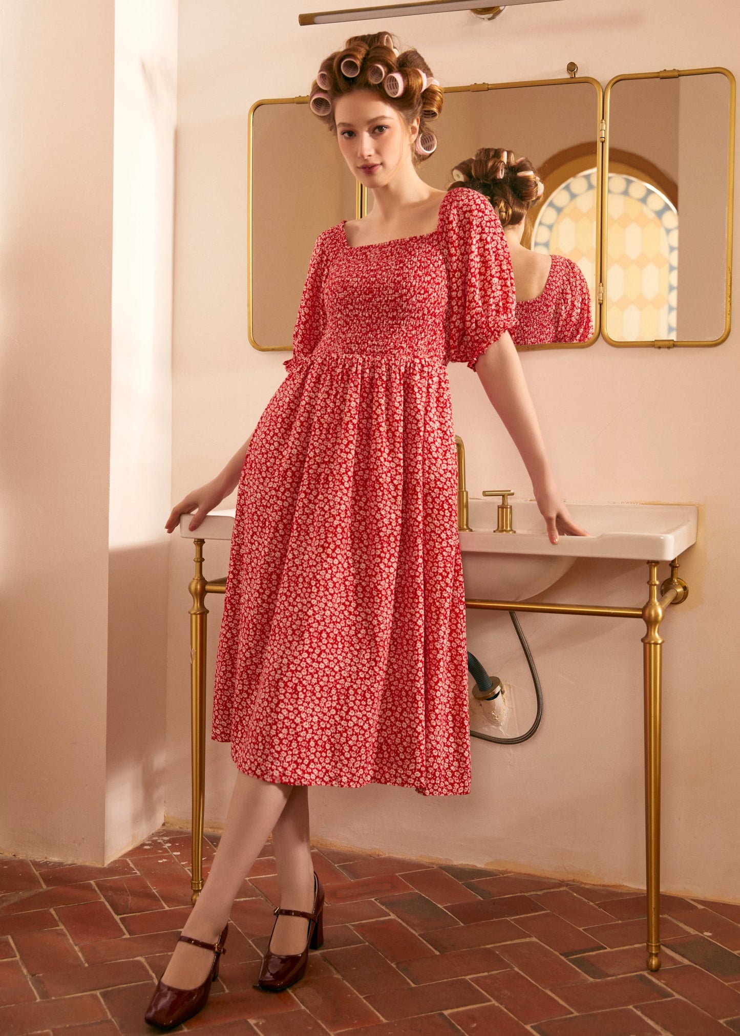  Lilting Love Short Sleeve Babydoll Dress