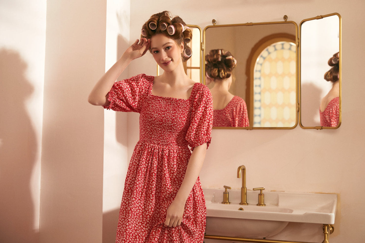  Lilting Love Short Sleeve Babydoll Dress