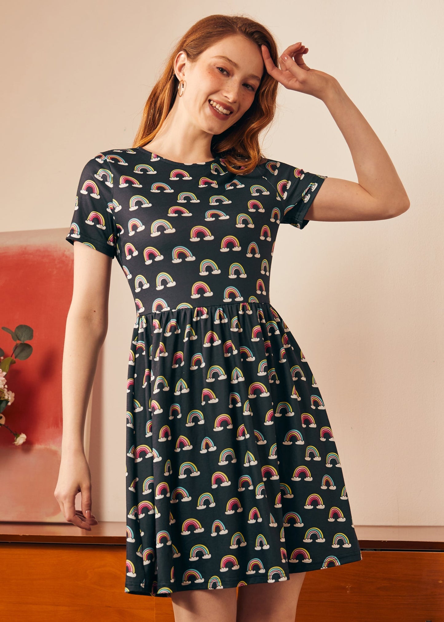 Nostalgic Narrative Knit Dress