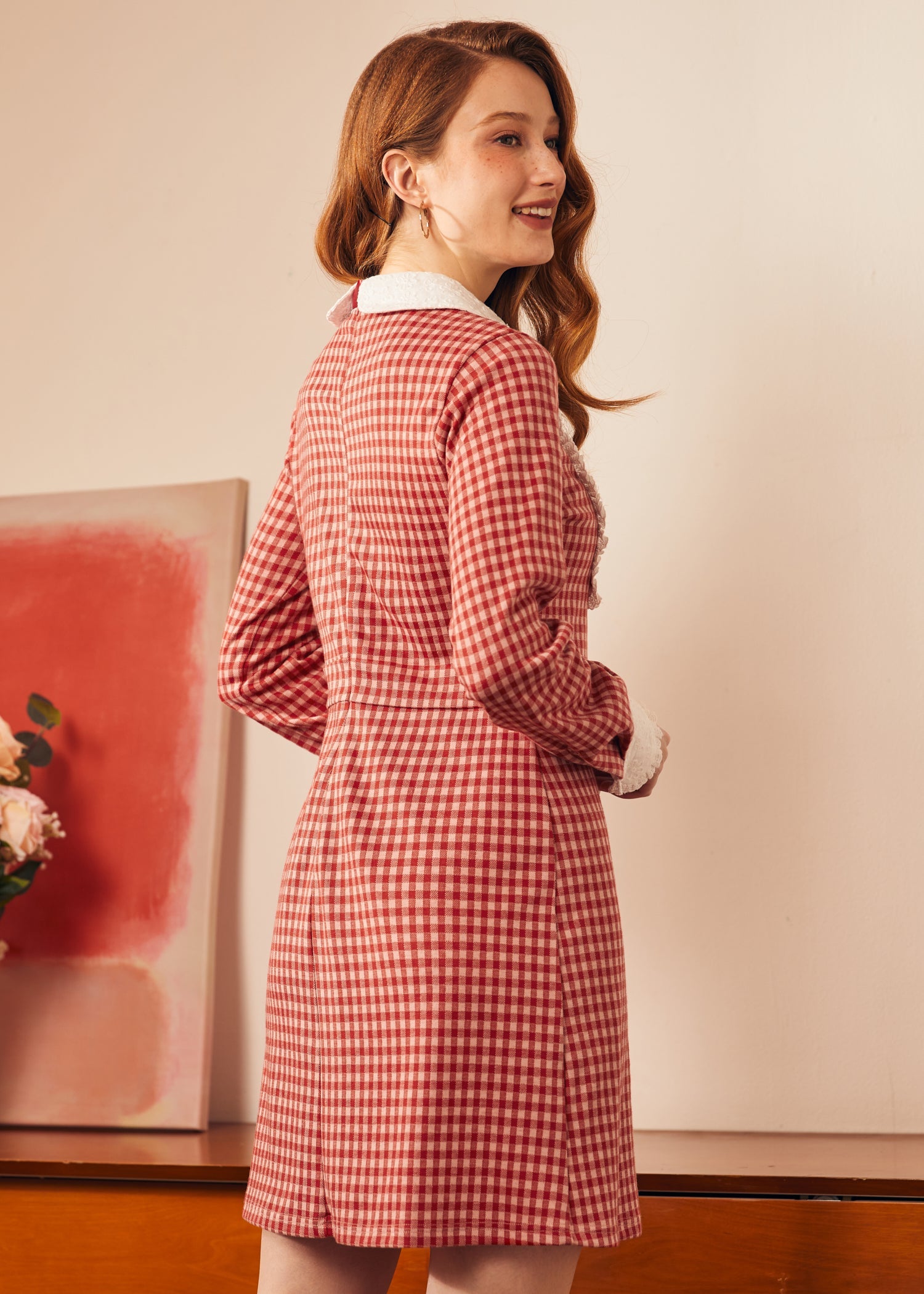  Vintage Vision Tie-Neck Dress
