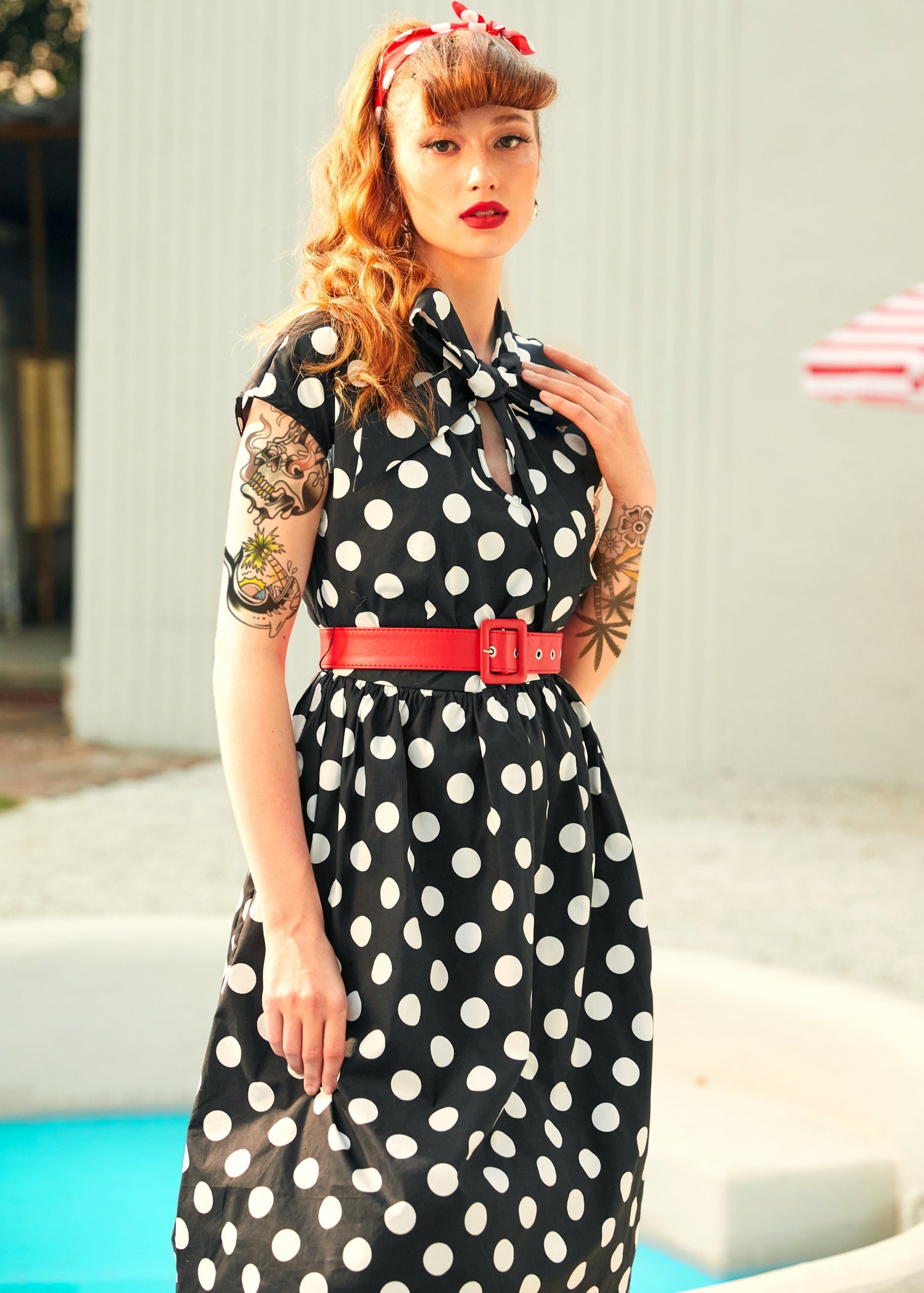  A Cult Classic Cap Cleeve Belted Dress