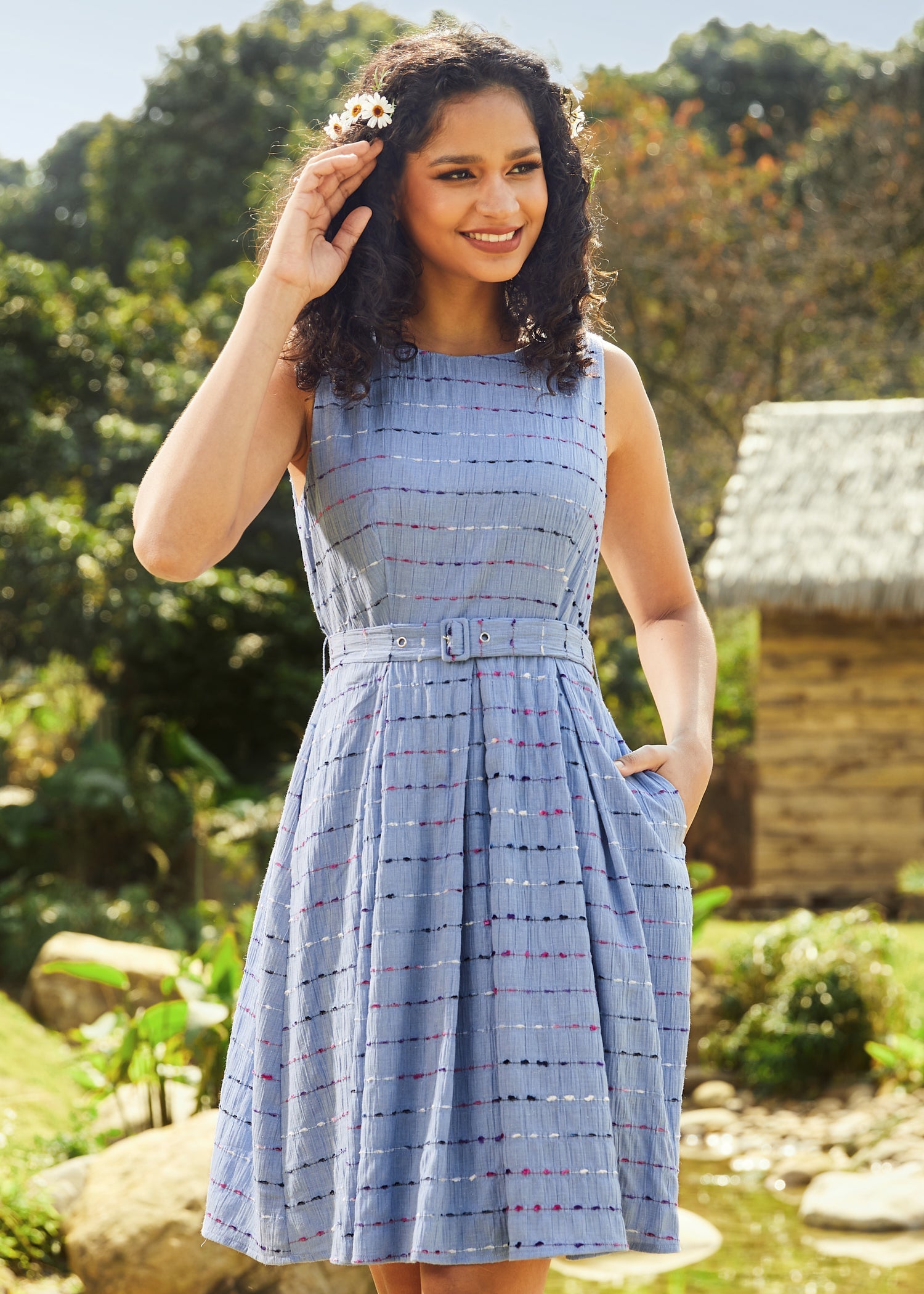  Sailor’s Reverie Fit & Flare Dress