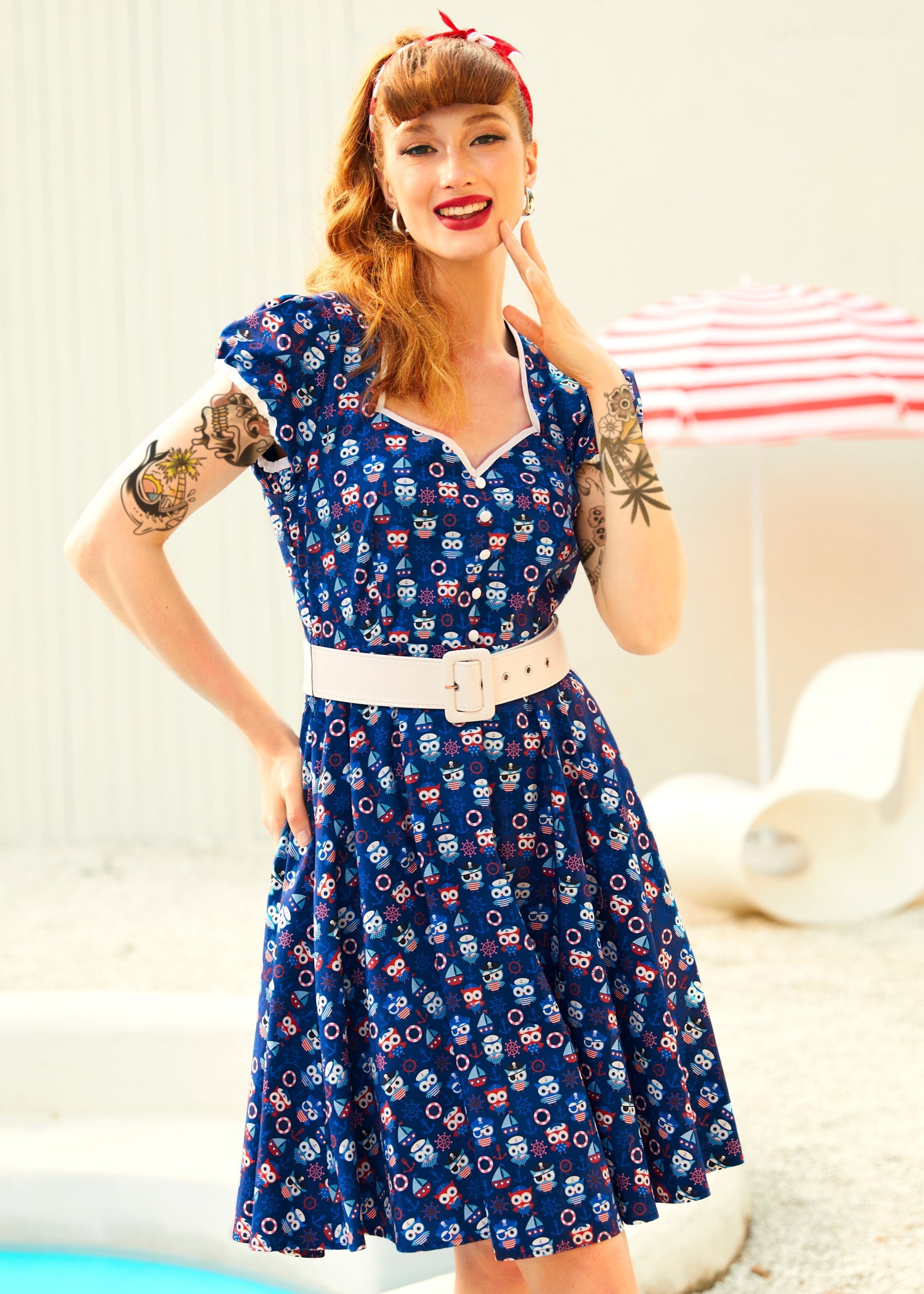  Drive In Delight Fit & Flare Dress