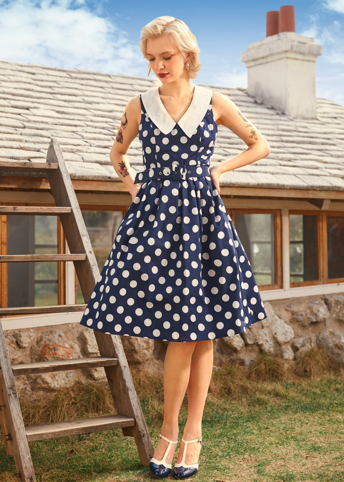  Find Me In Palm Springs Fit & Flare Dress