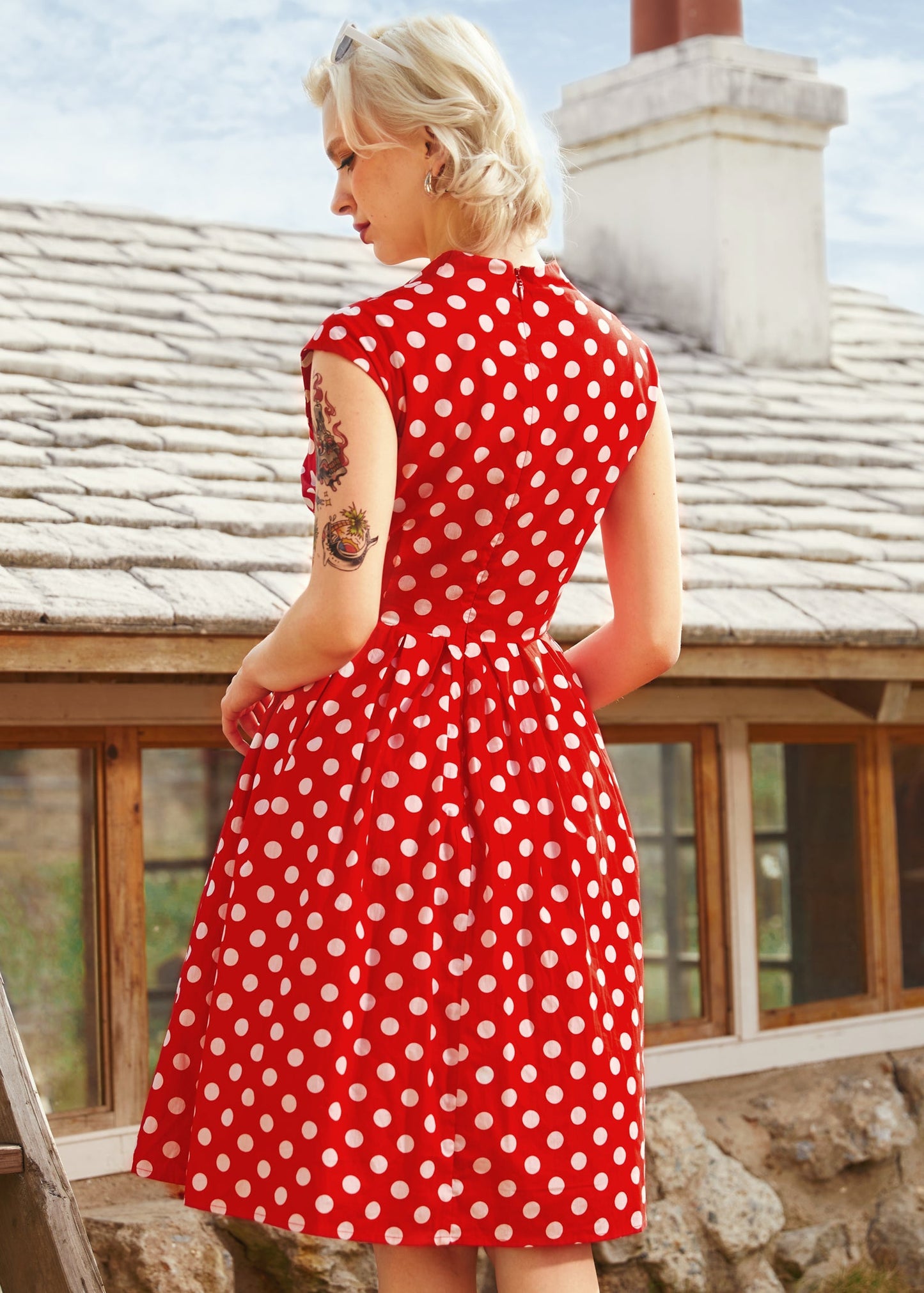  Dotted Darling Fit & Flare Dress