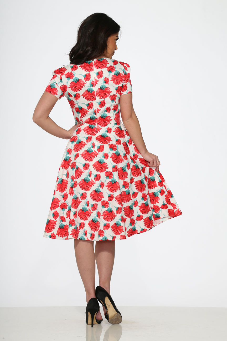  Bold Floral Swing Dress
