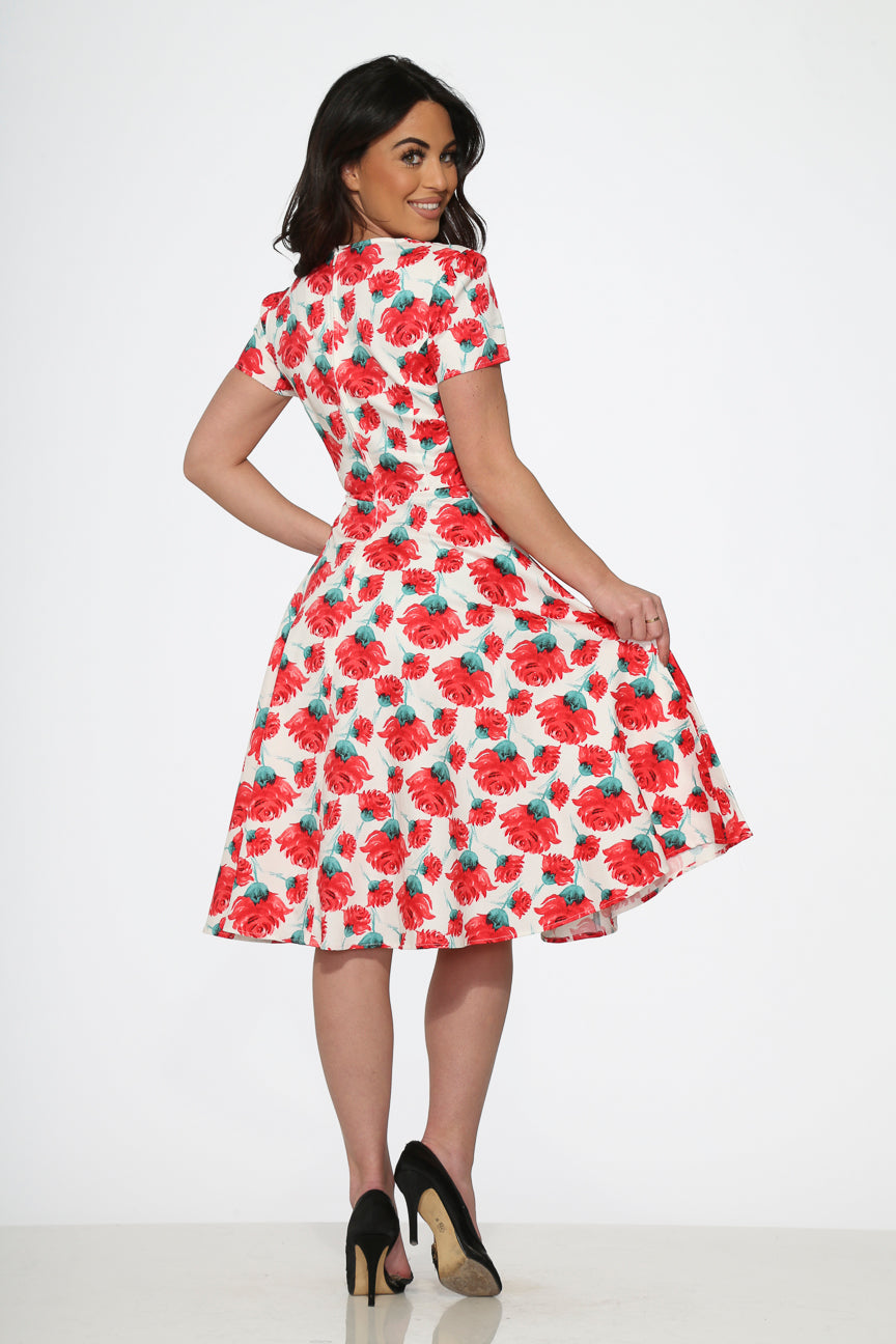  Bold Floral Swing Dress