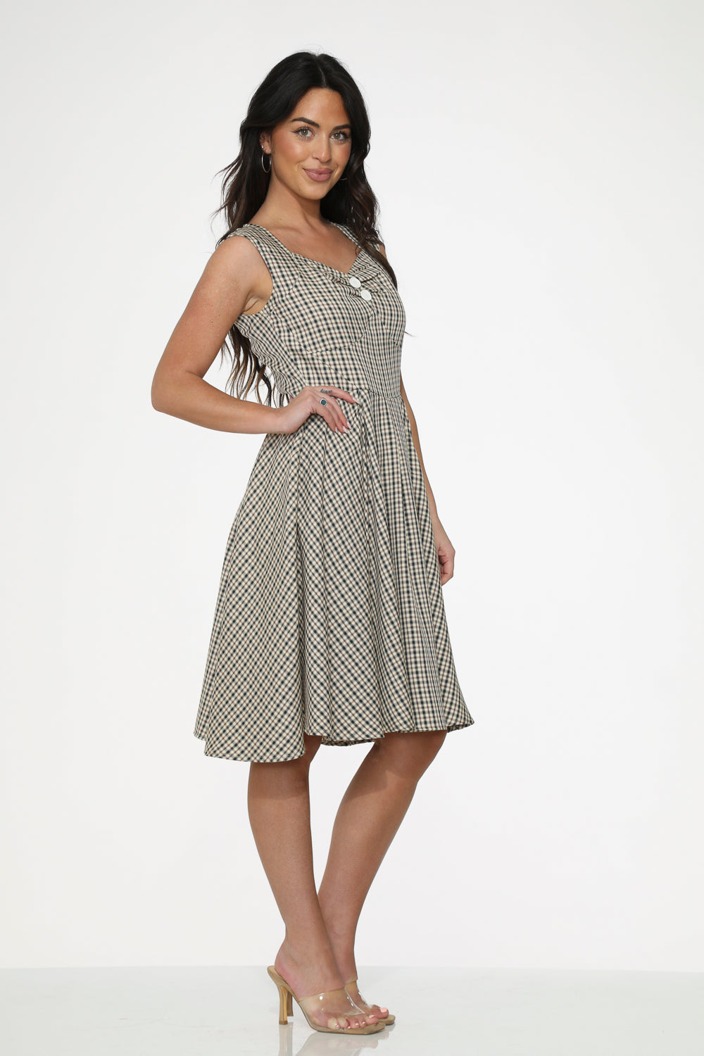  Gingham Swing Dress