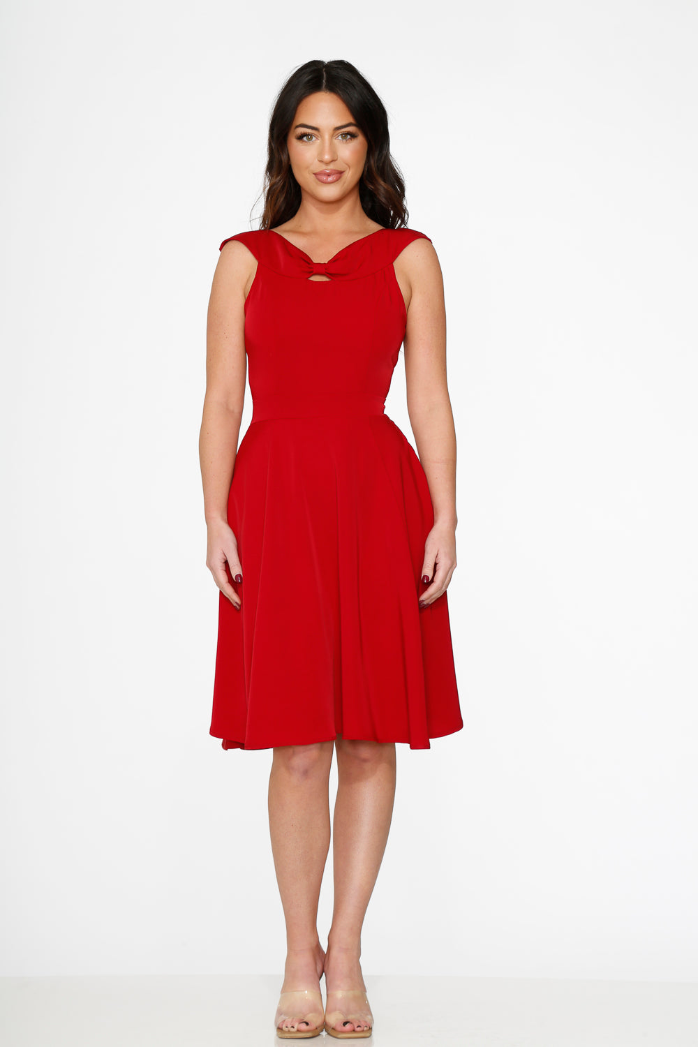  Red Occasional Swing Dress