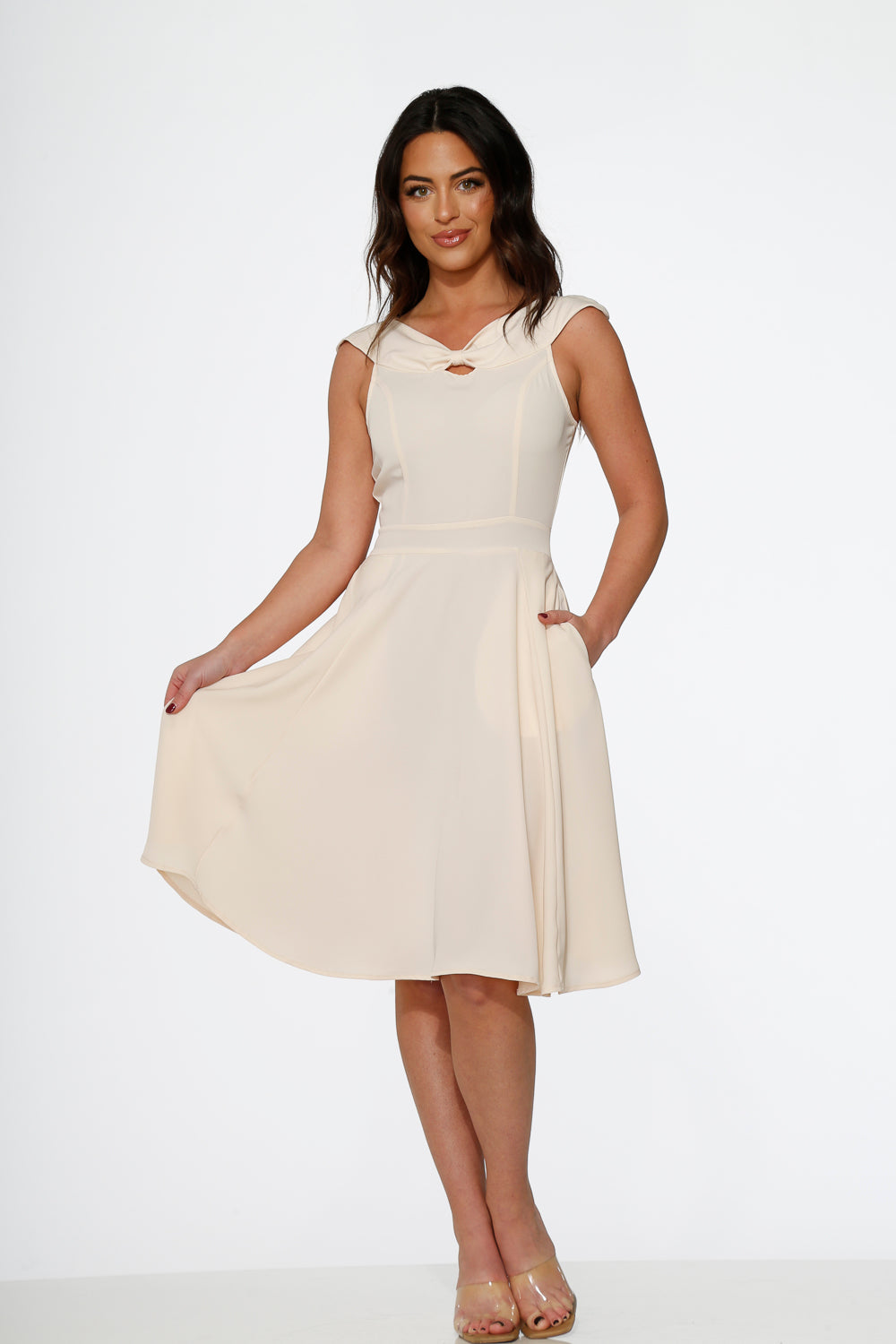  Off White Occasional Swing Dress