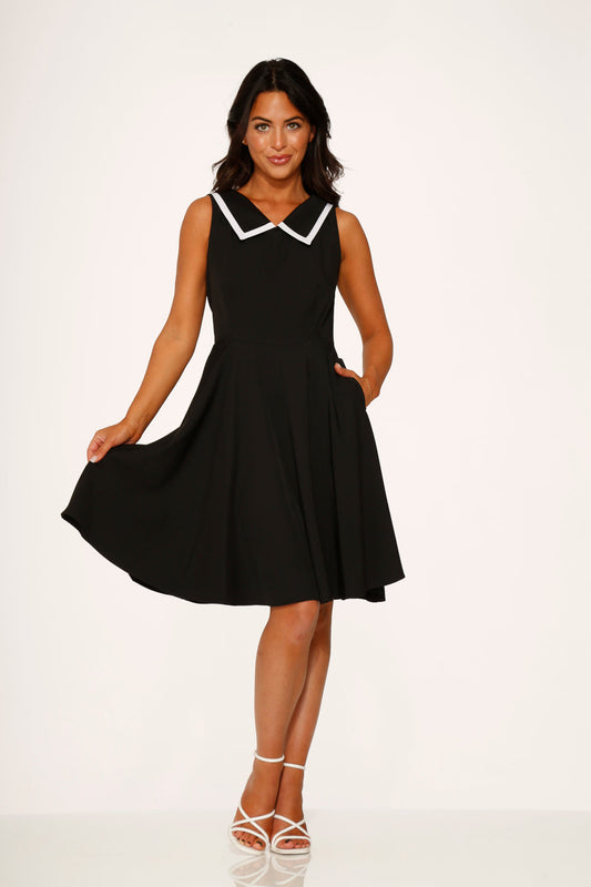  Black & White Swing Dress