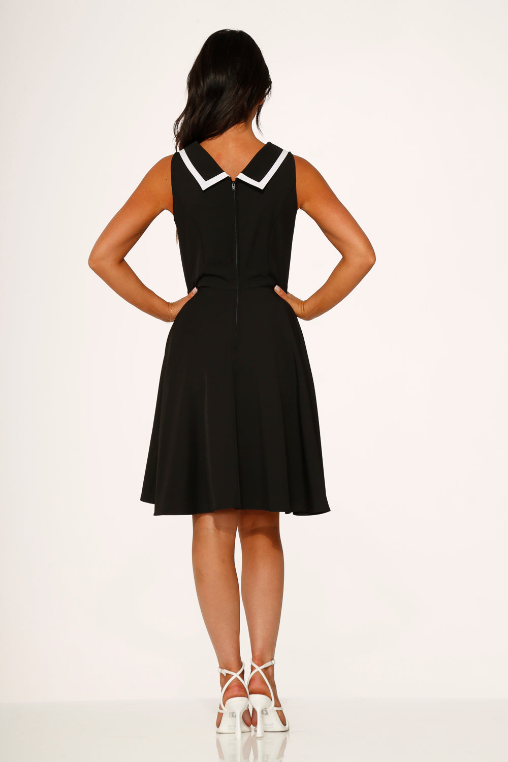  Black & White Swing Dress