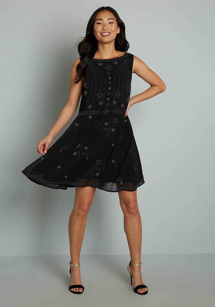  Leave Them Starstruck Shift Dress