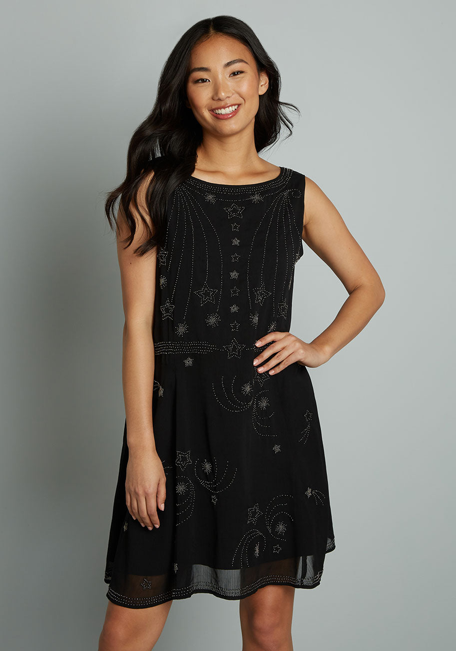  Leave Them Starstruck Shift Dress