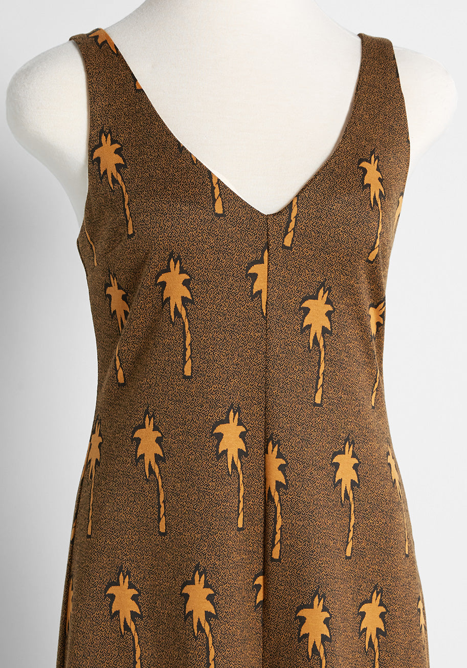  A Breeze In Palm Trees Knit Wide-Leg Jumpsuit