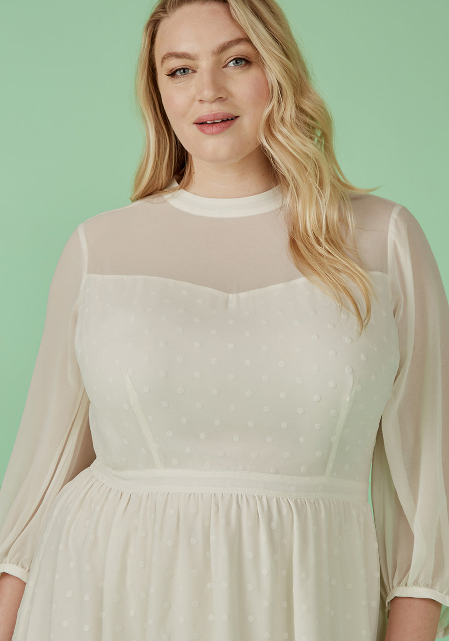  Sheerly Blessed In Bliss Fit And Flare Dress