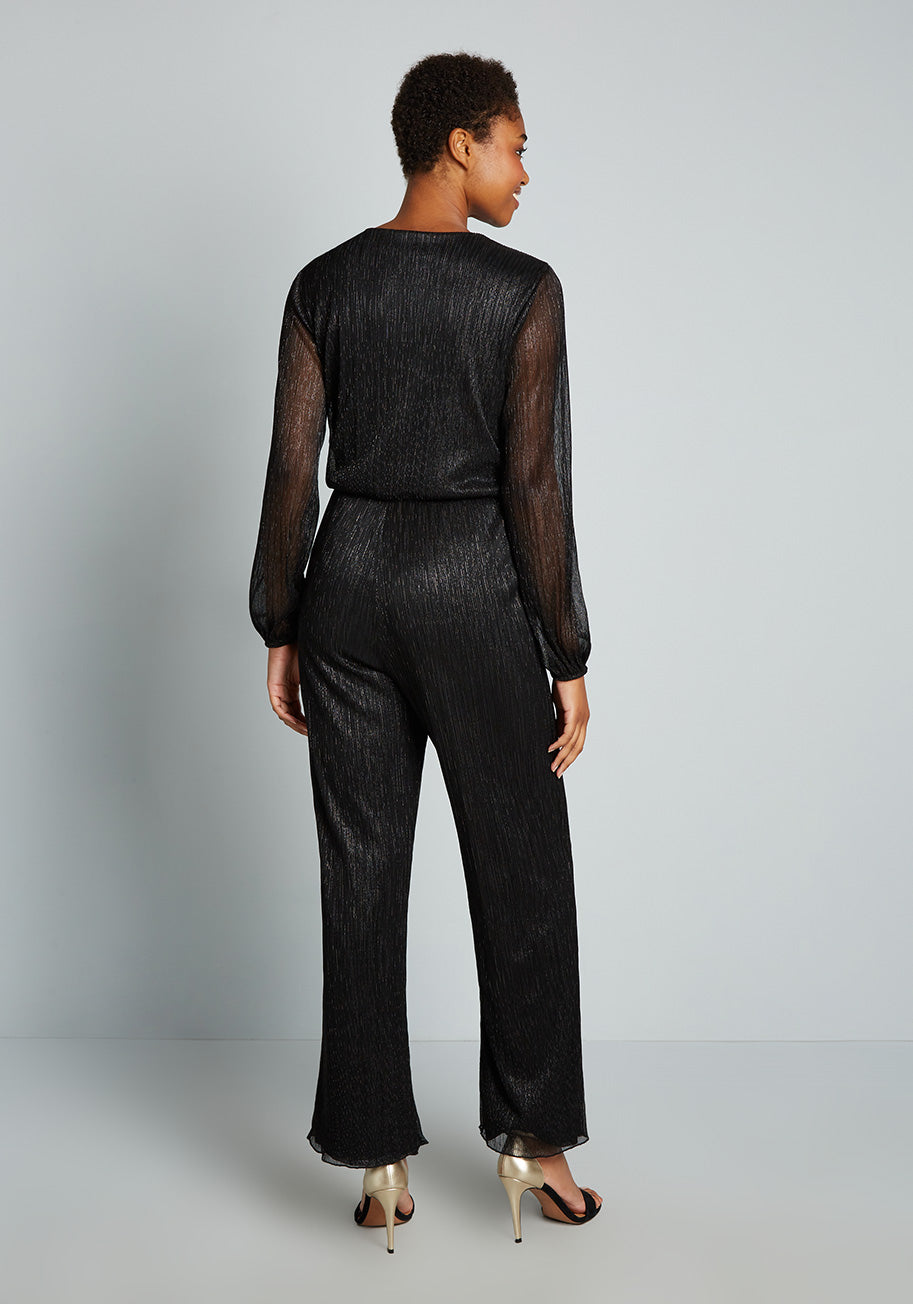 No Brand Shimmering And Svelte Jumpsuit