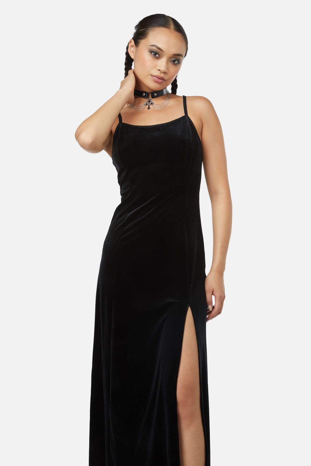  Obsidian Velvet Dress