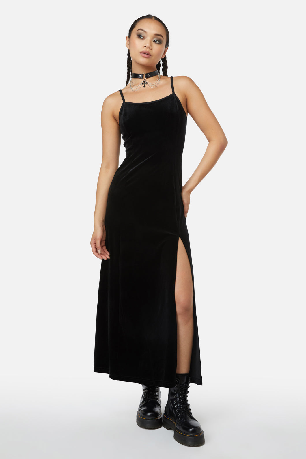  Obsidian Velvet Dress