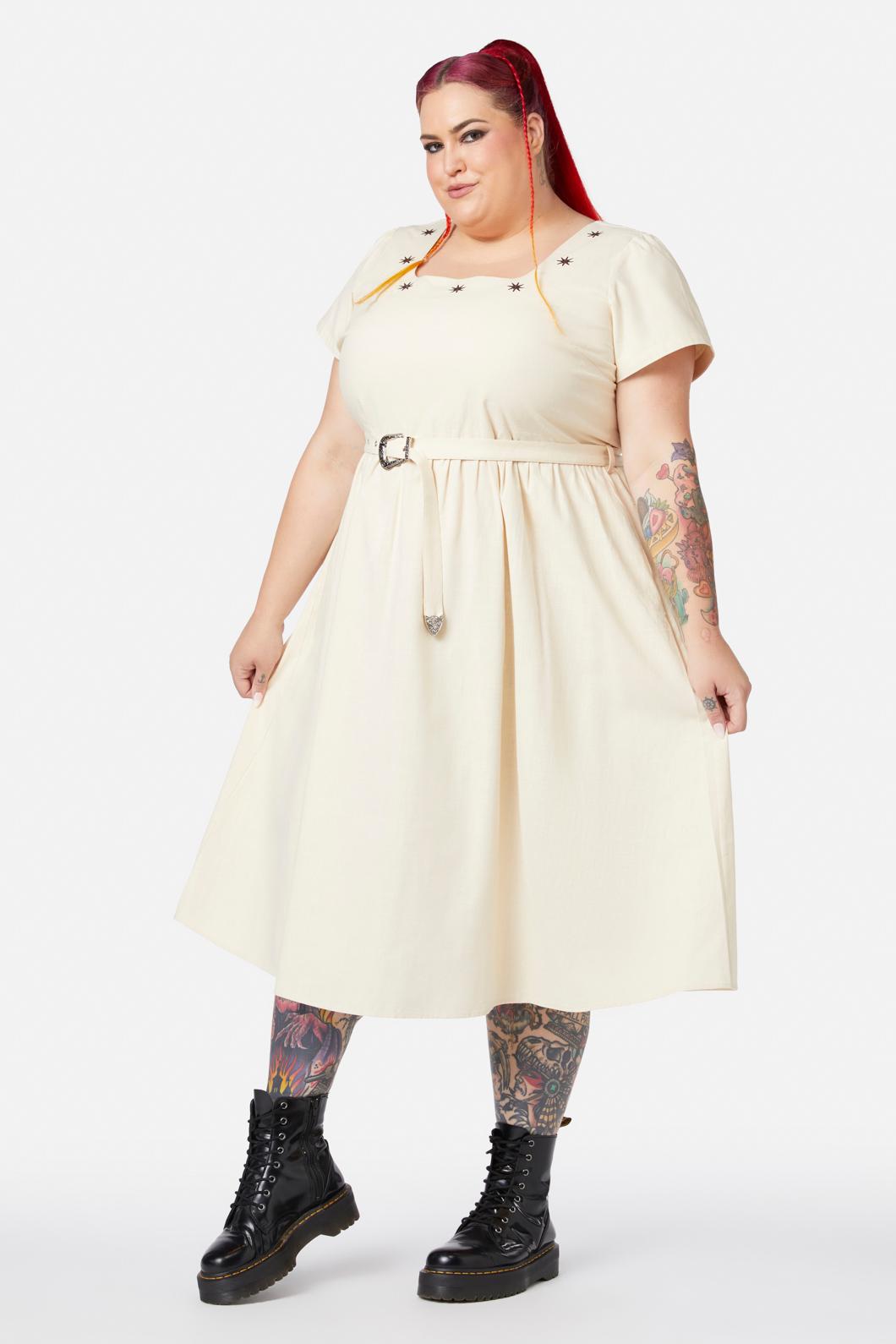  Curve Saloon Midi Dress
