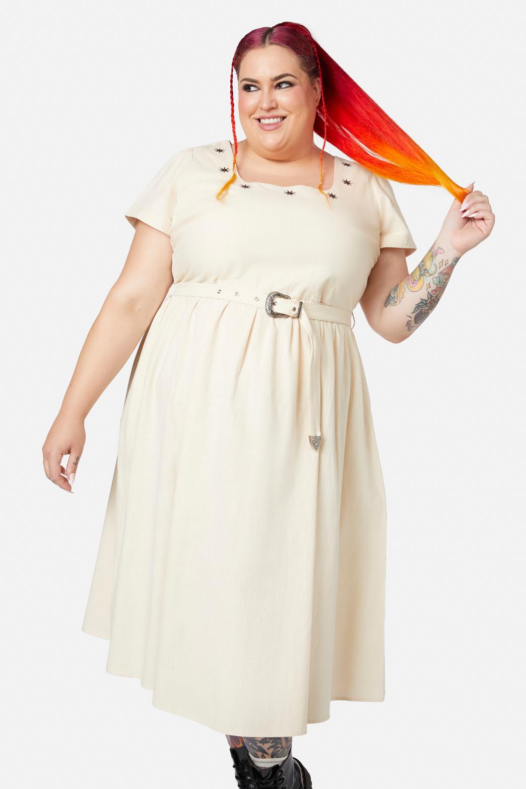  Curve Saloon Midi Dress