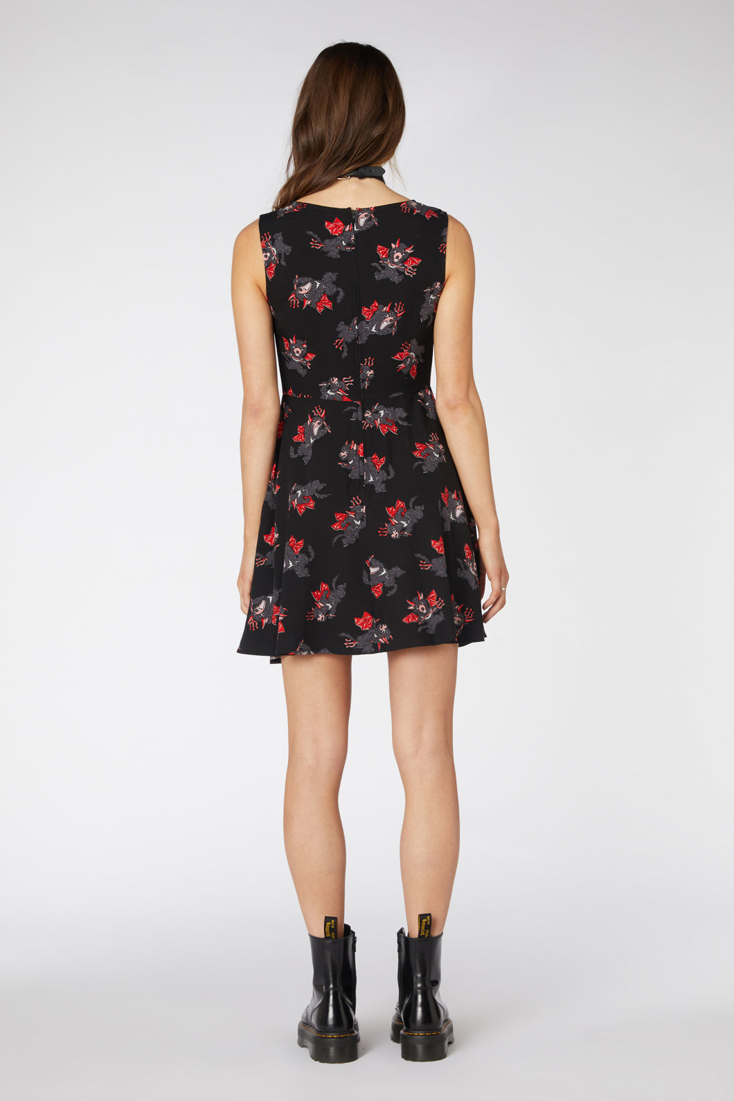  Devil Viscose Skater Dress