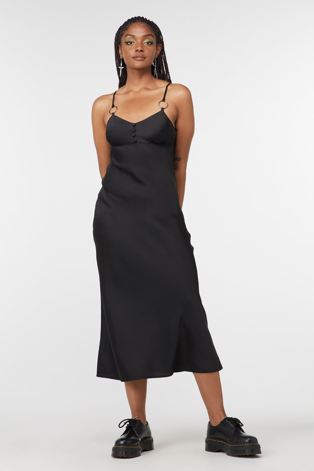  Lizzie Satin Bias Cut Dress