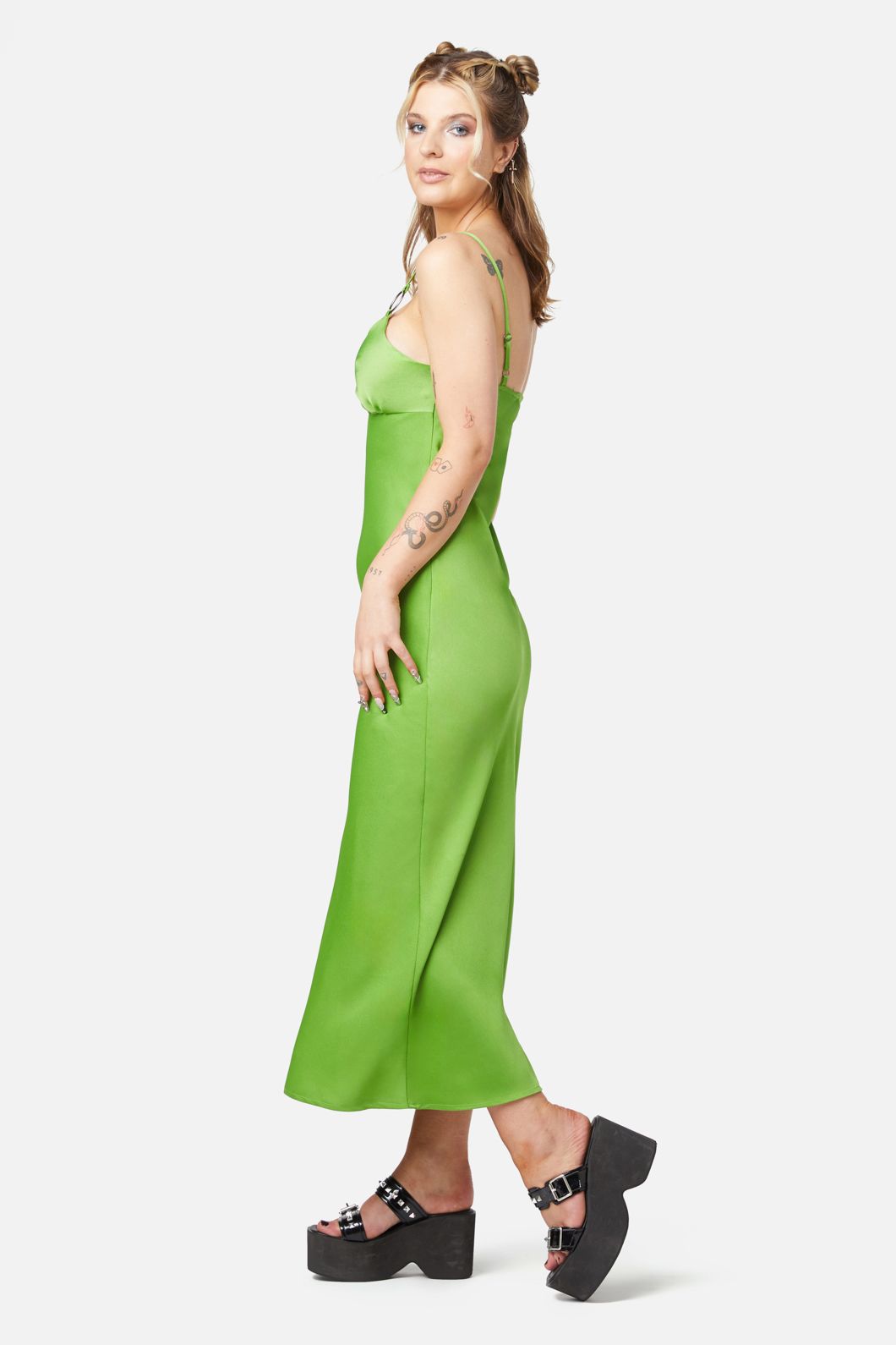  Lizzie Satin Bias Cut Dress
