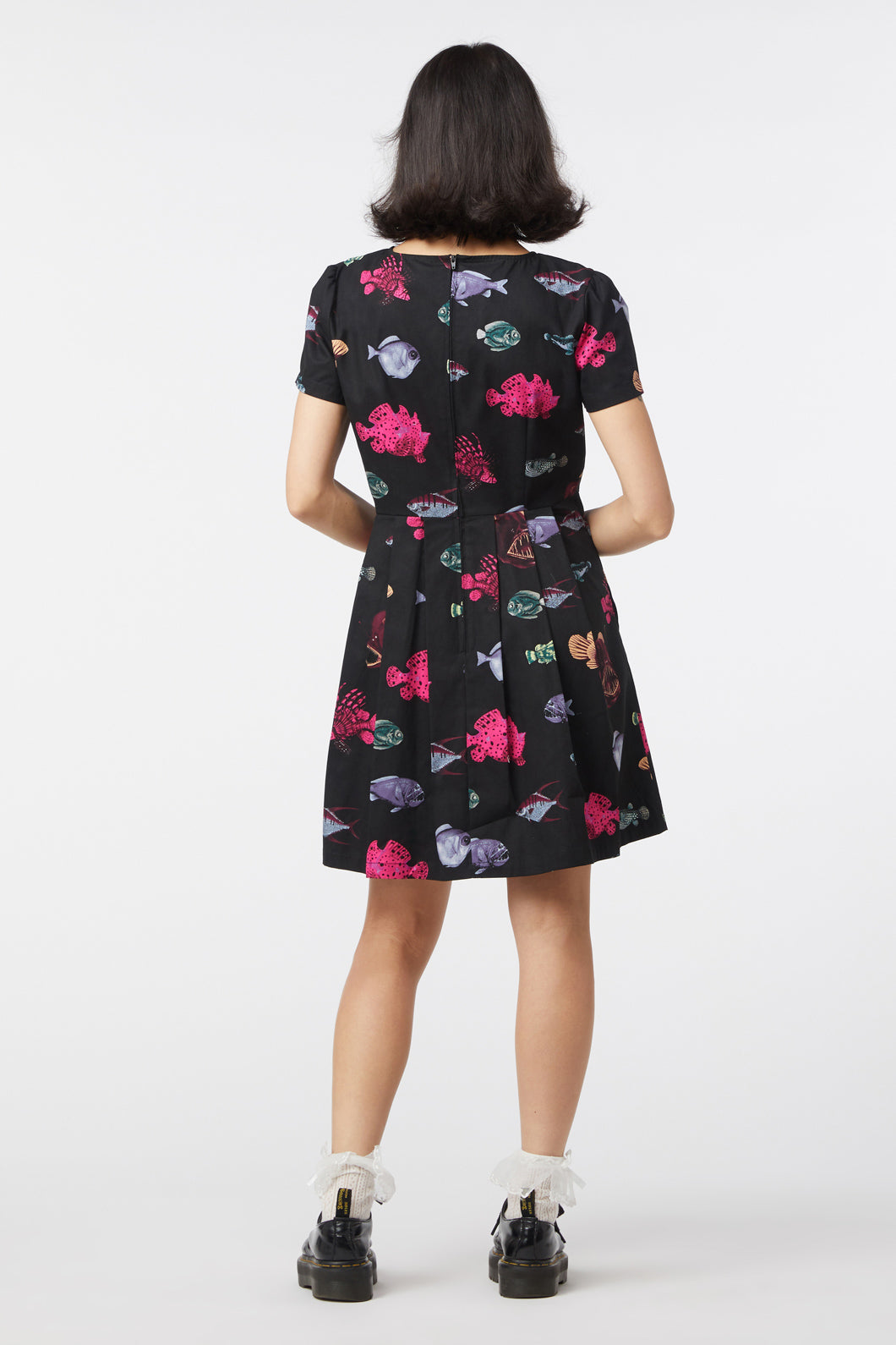  Deep Sea Pleated Dress