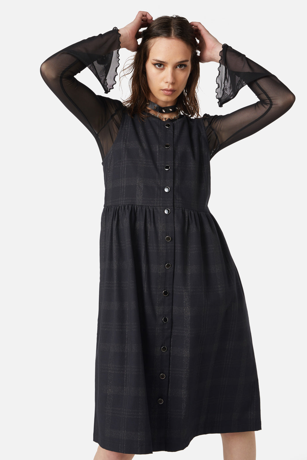  High Society Tartan Pinny Dress