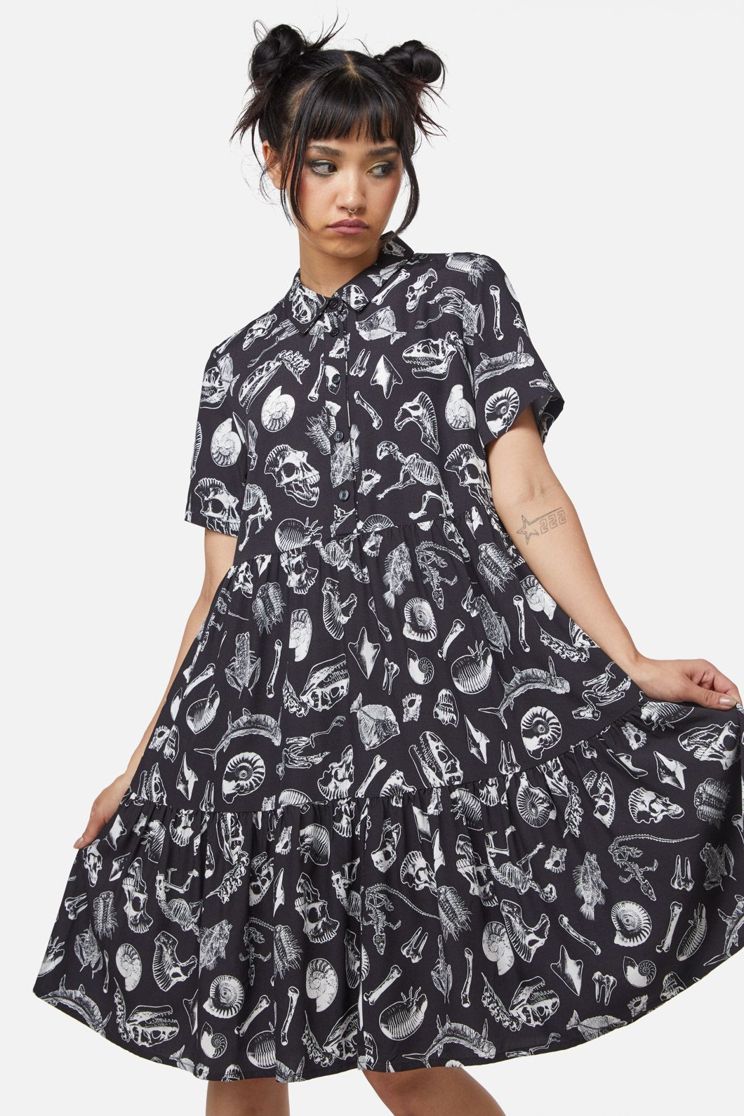 Body Fossils Printed Dress
