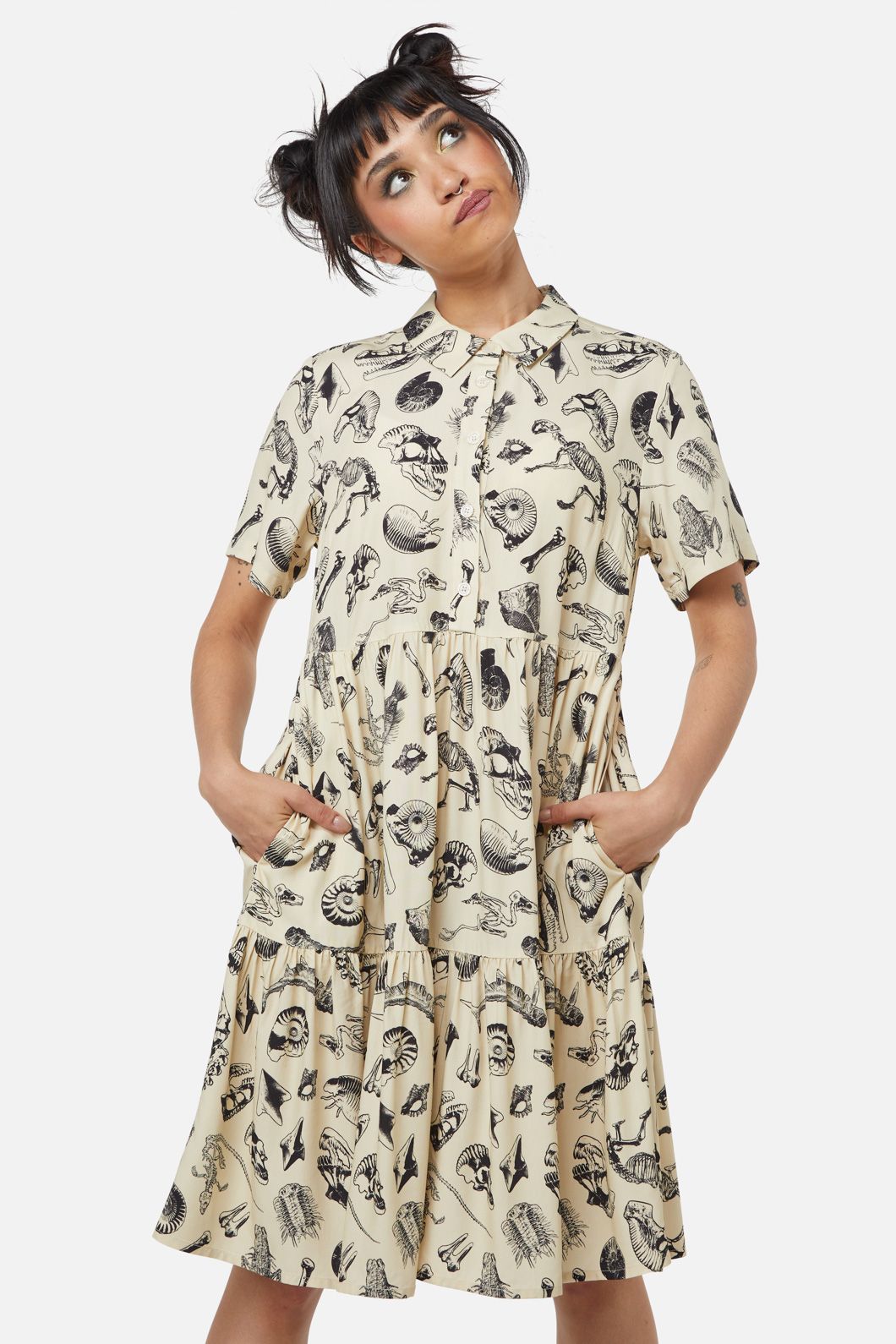  Body Fossils Printed Dress