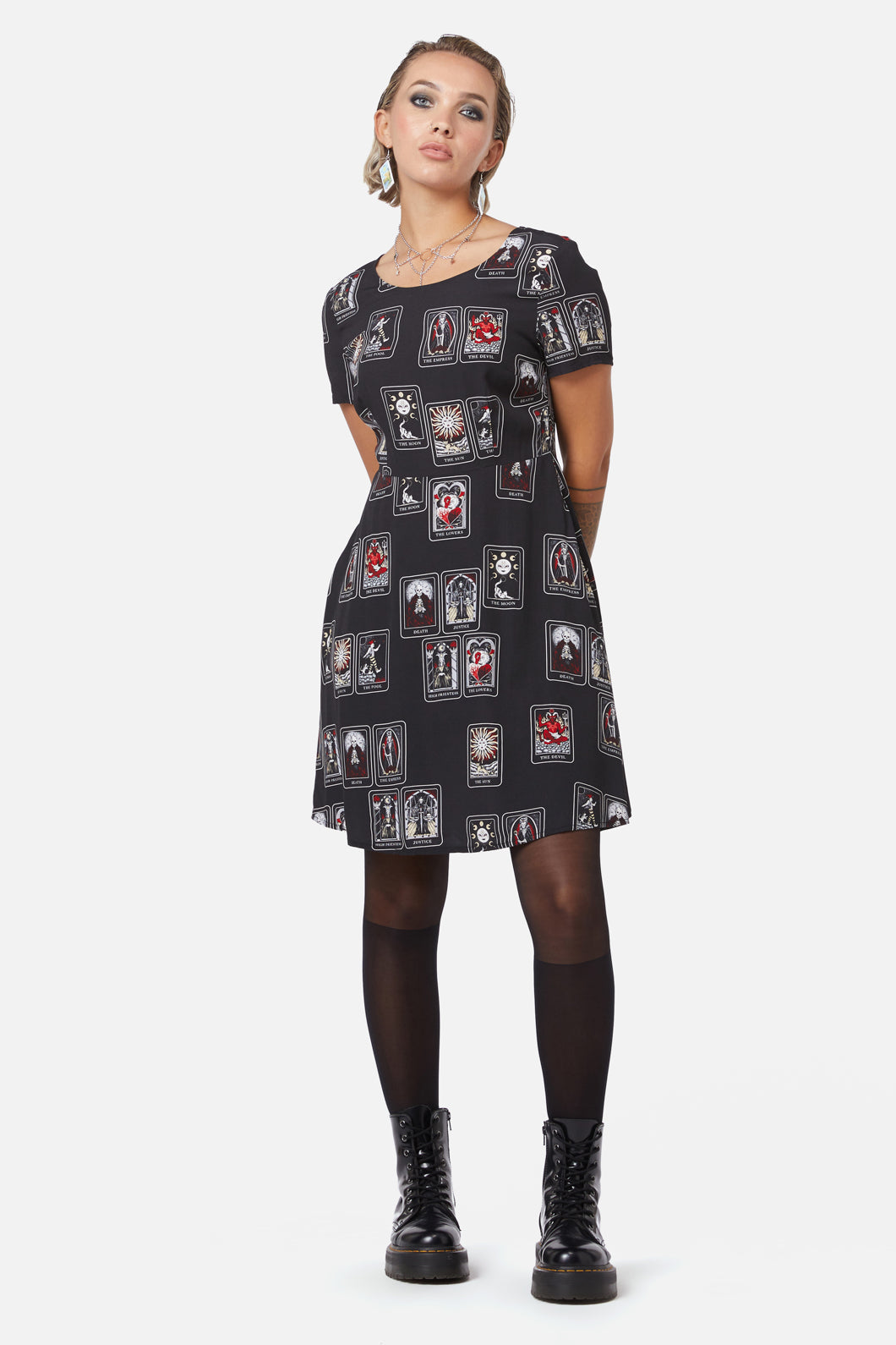  Tarot Spread Print Dress