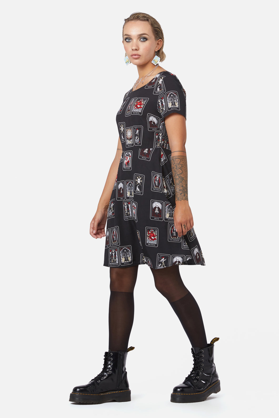  Tarot Spread Print Dress