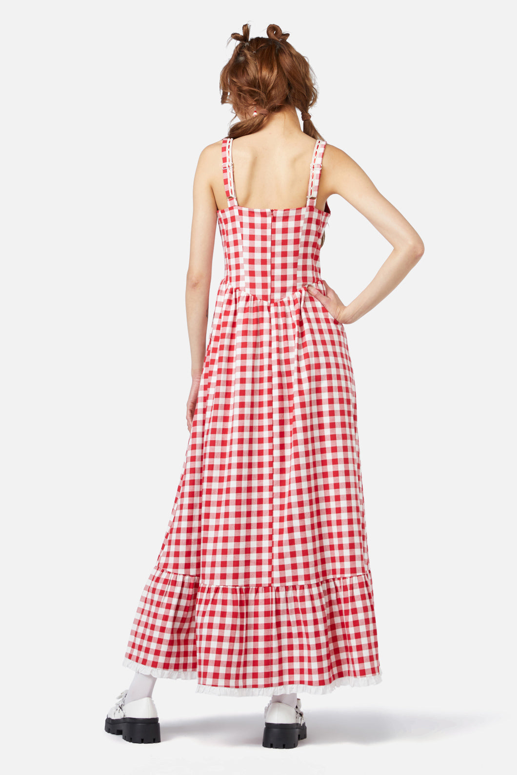  Jam Gingham Corset Dress