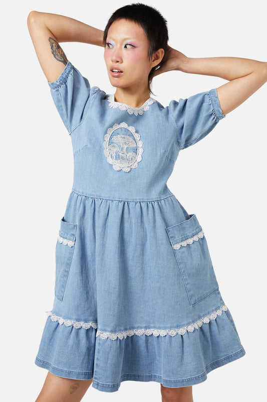  Field Shroom Denim Dress