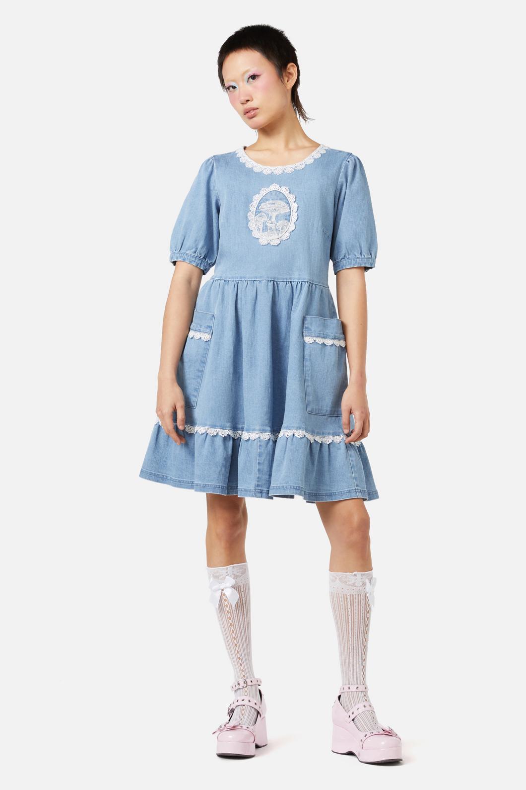  Field Shroom Denim Dress