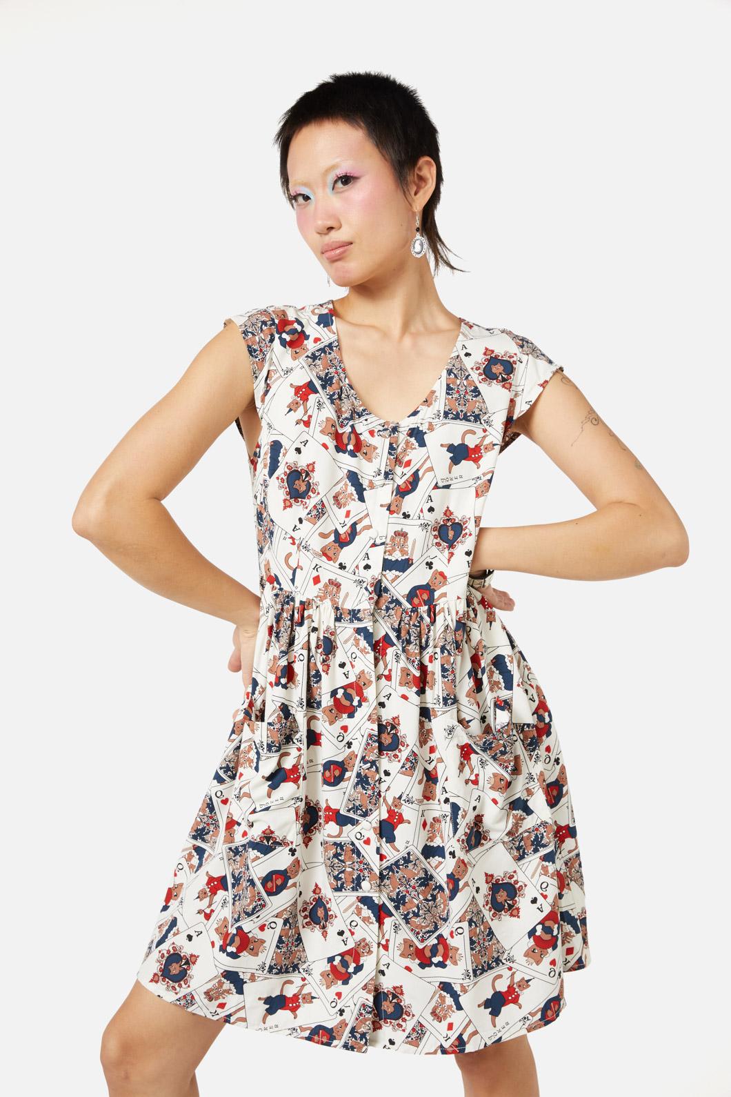  Queen Of Cats Print Dress