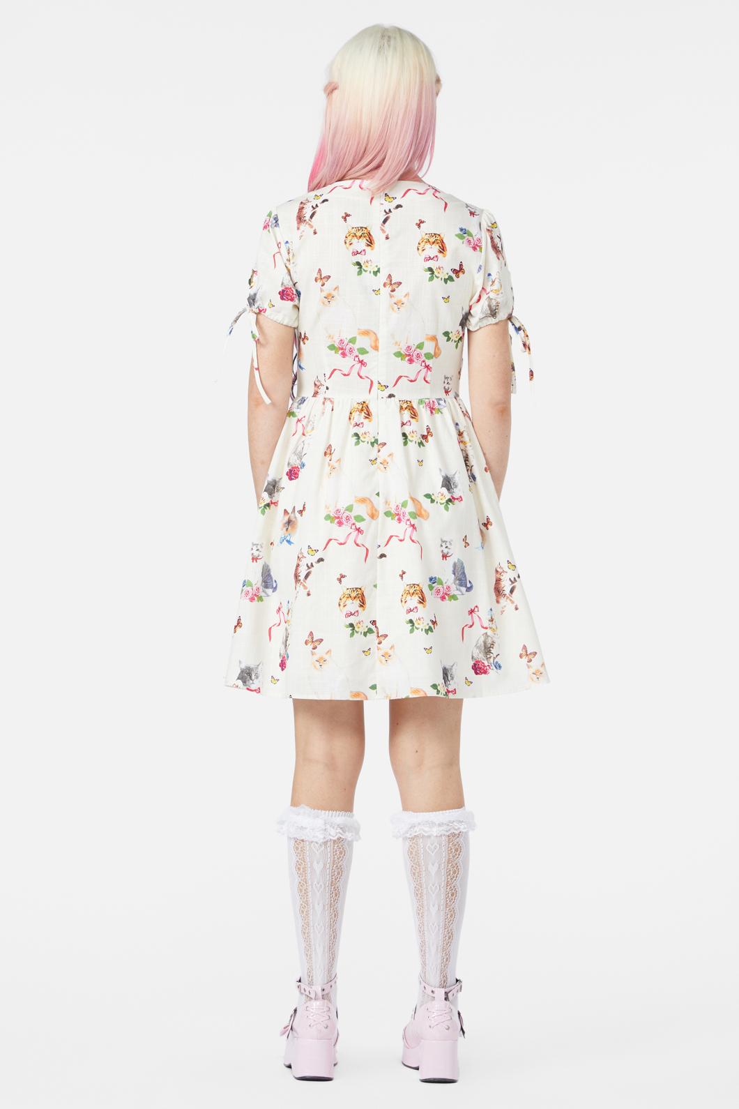  Kitsch Kitty Print Dress