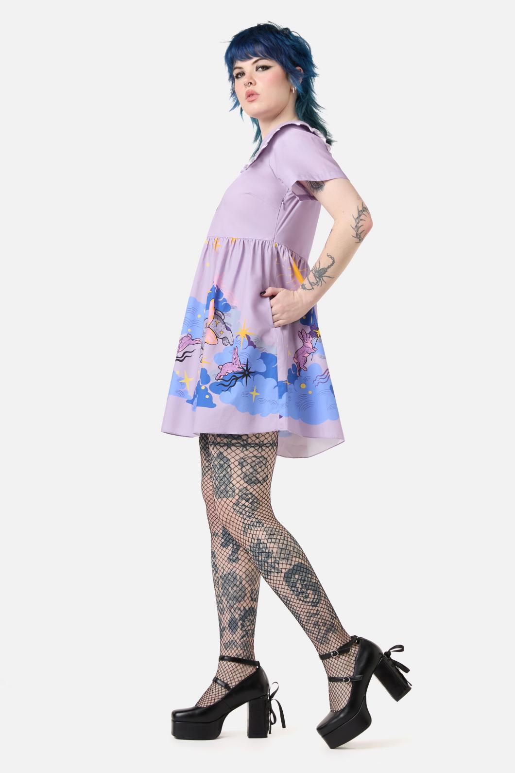  Goodnight Bunny Border Dress