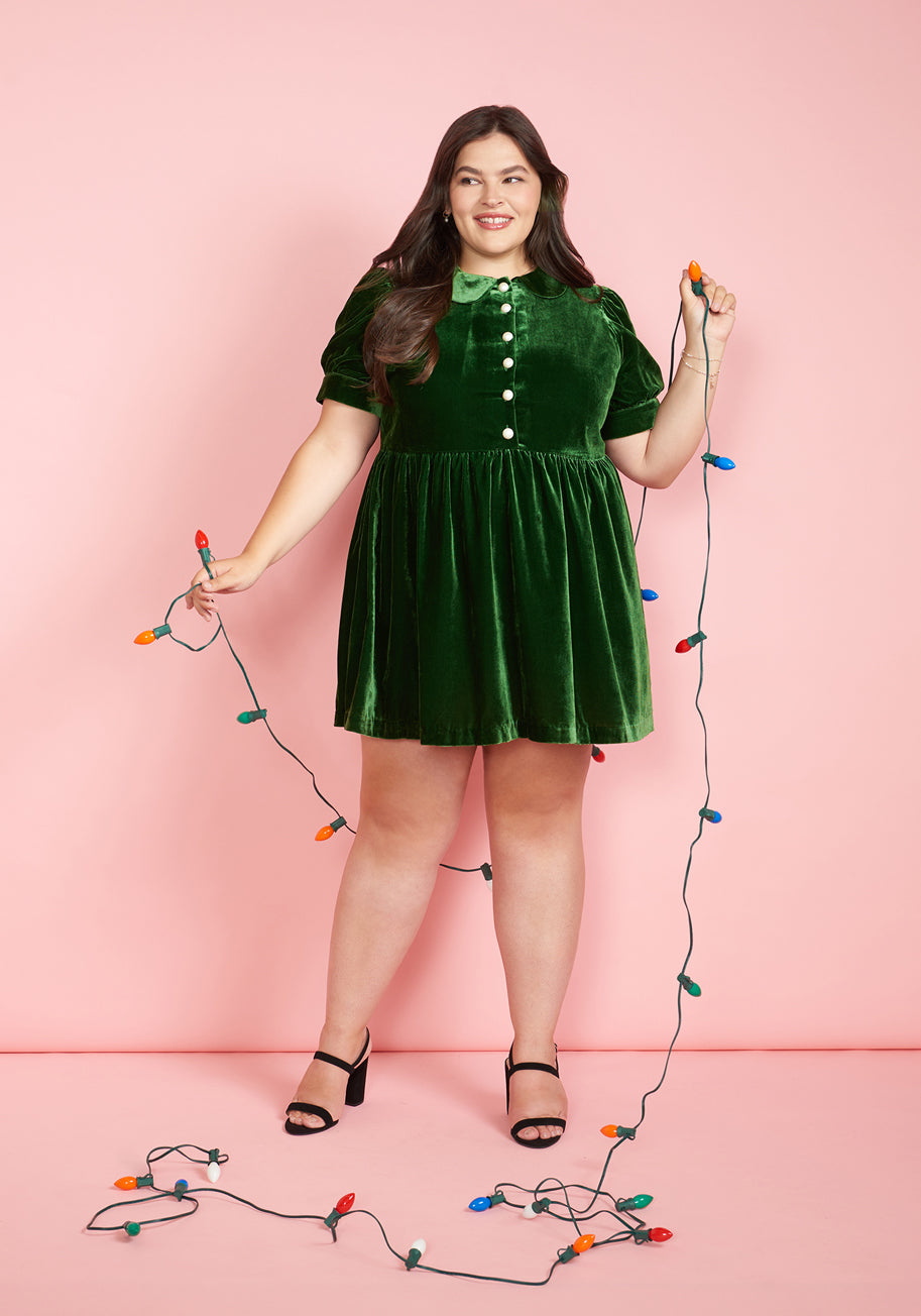  Such A Stunner Velvet Shirt Dress