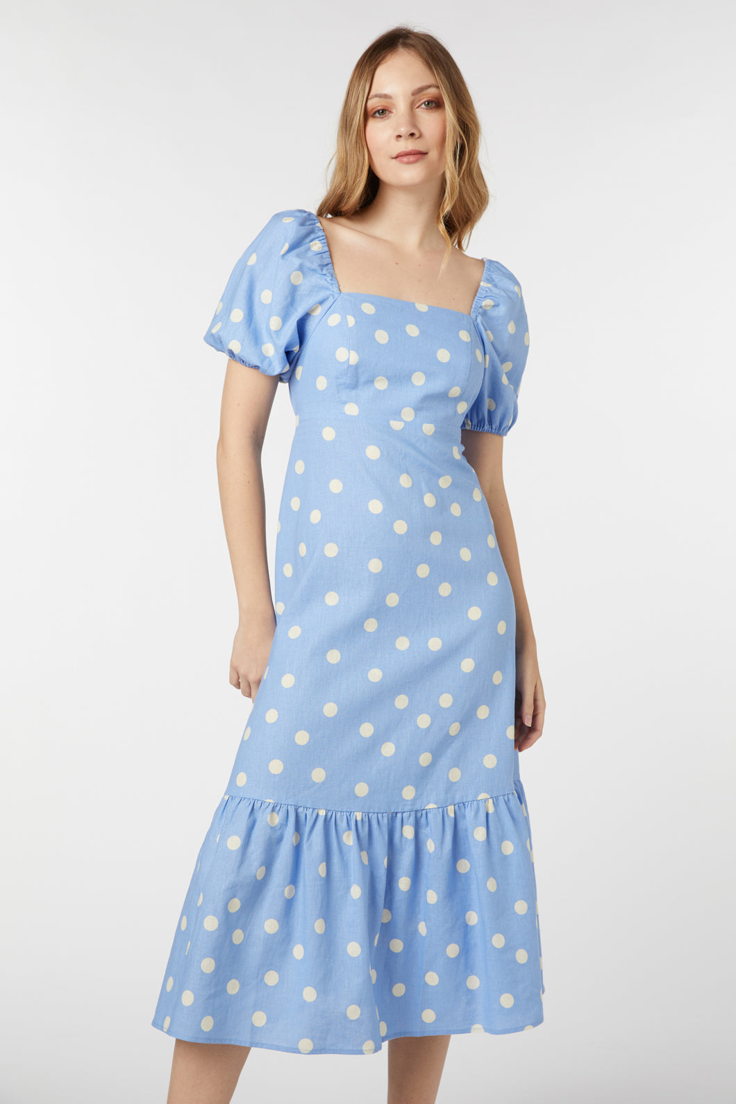  Lucy Polka Dot Midi Dress