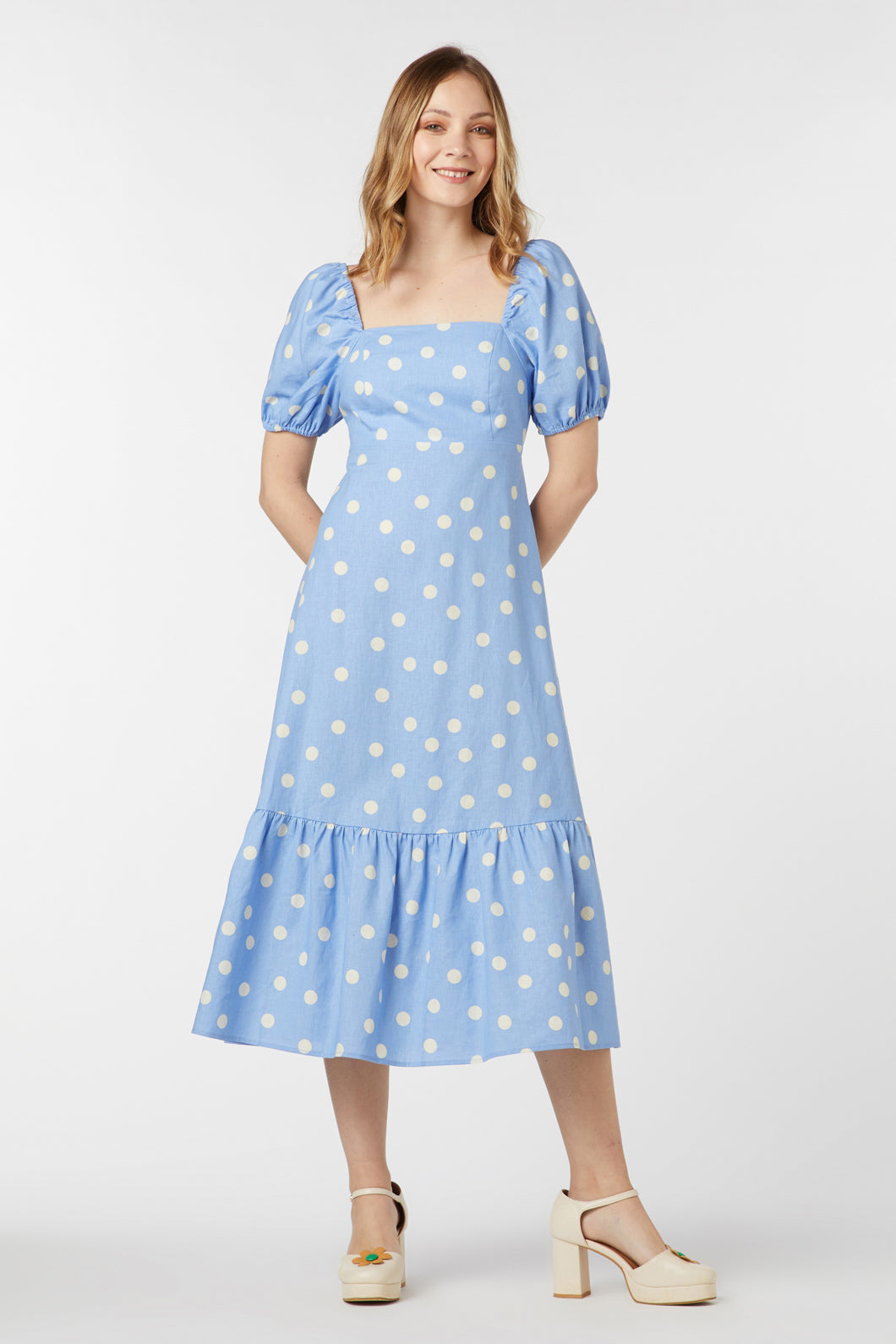  Lucy Polka Dot Midi Dress