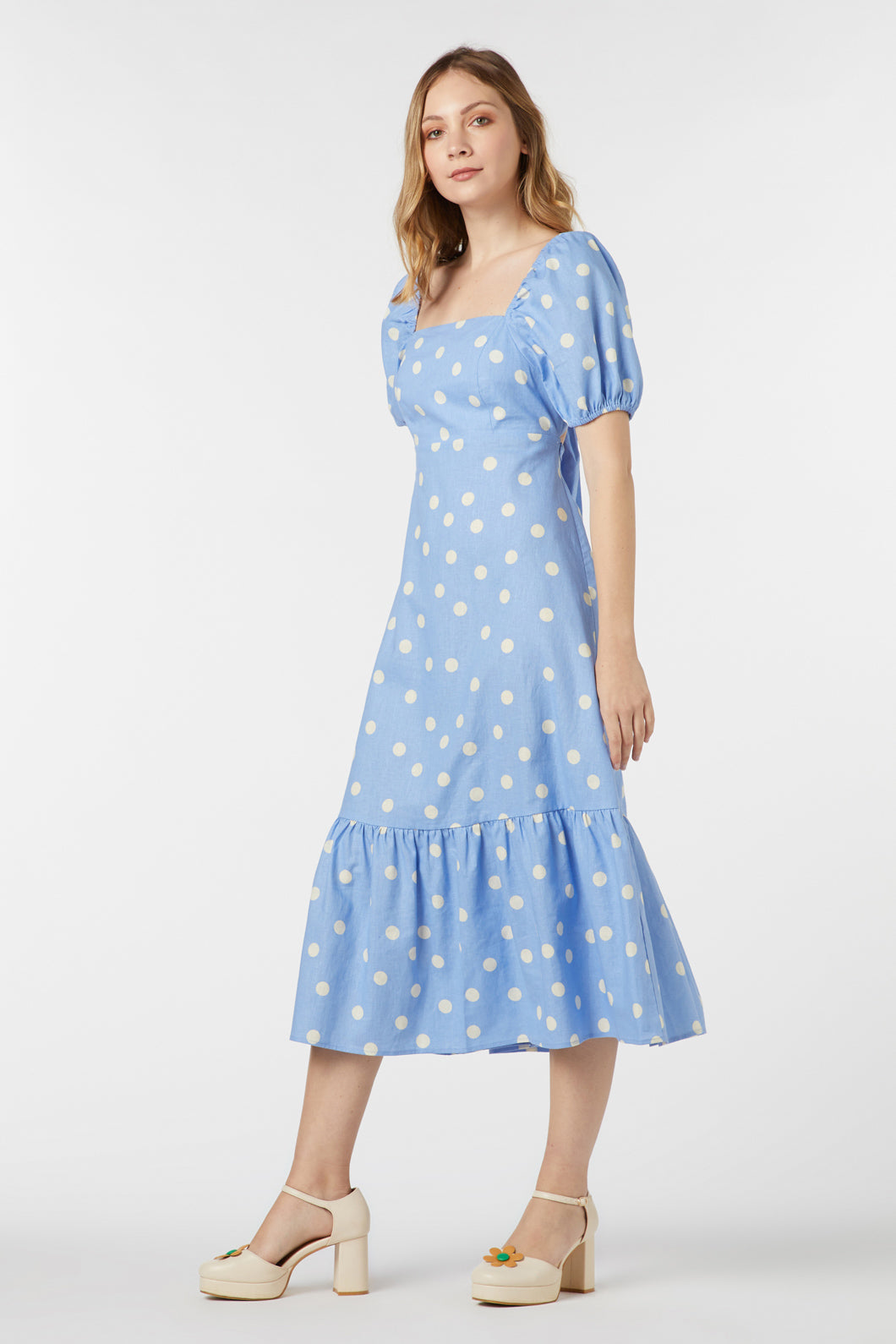  Lucy Polka Dot Midi Dress
