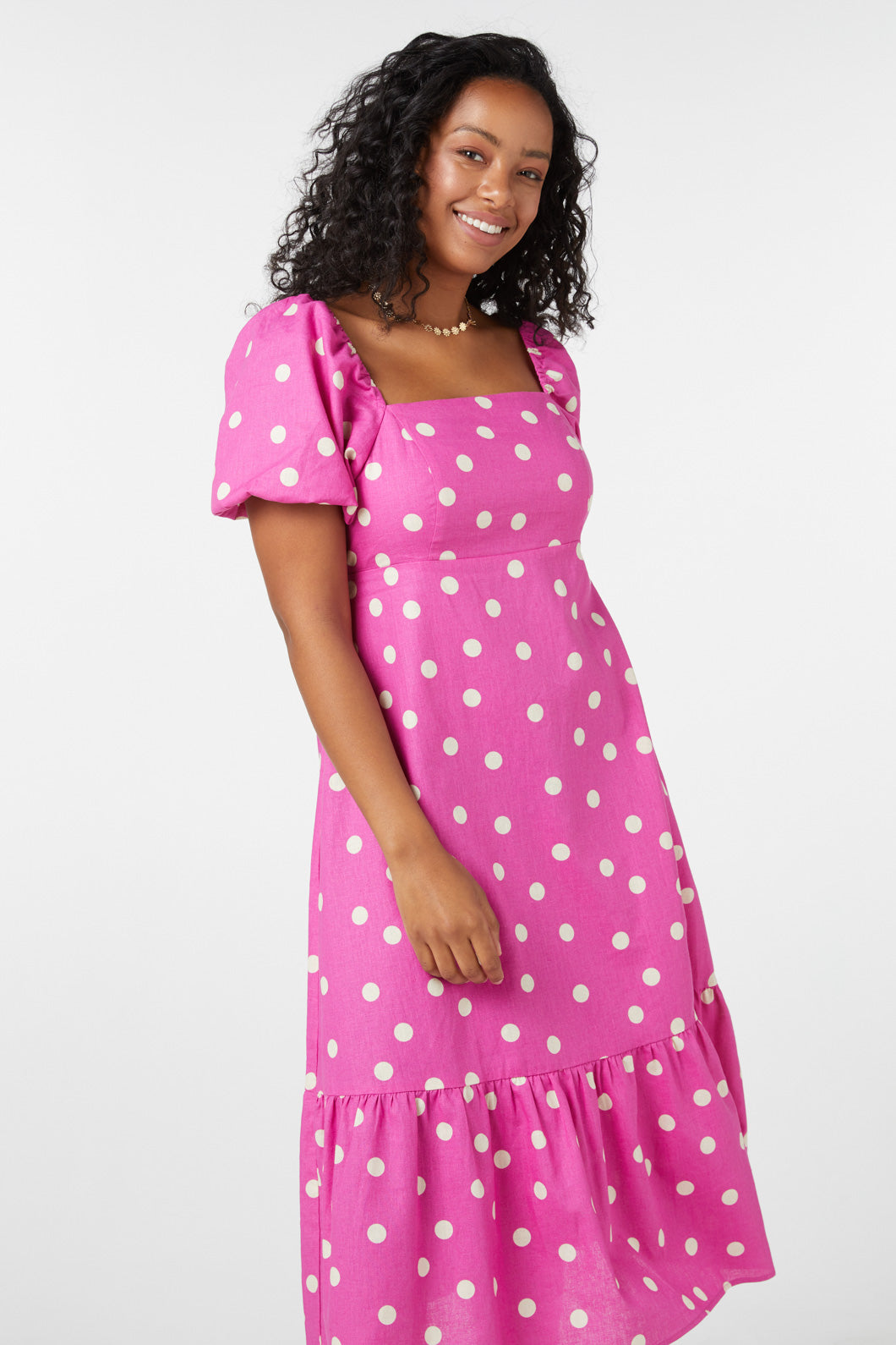  Lucy Polka Dot Midi Dress