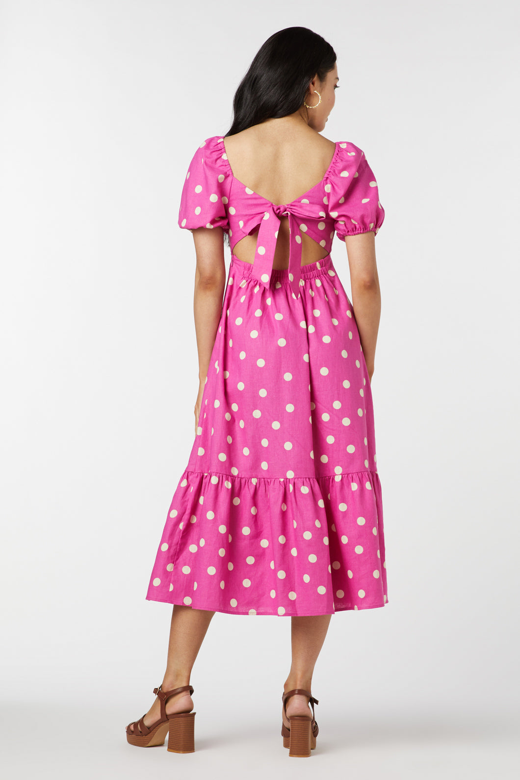  Lucy Polka Dot Midi Dress