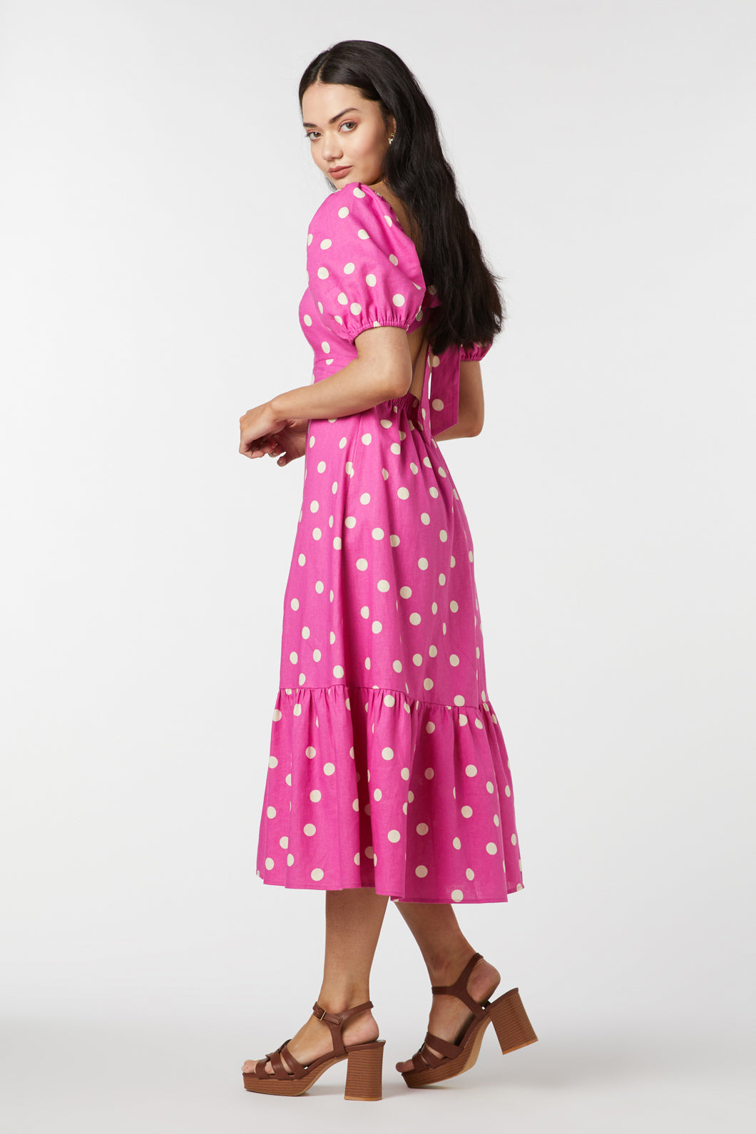  Lucy Polka Dot Midi Dress
