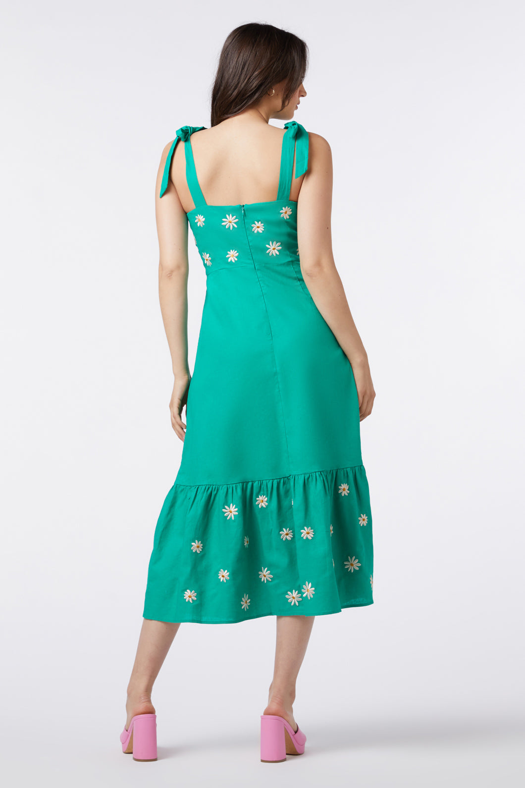  Pattie Embroidered Midi Dress