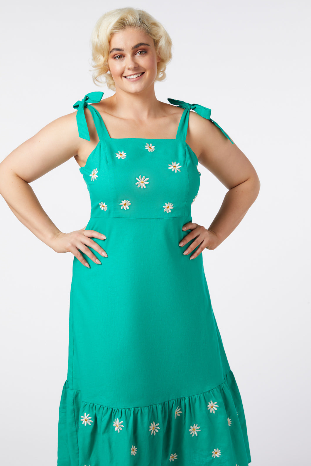  Pattie Embroidered Midi Dress