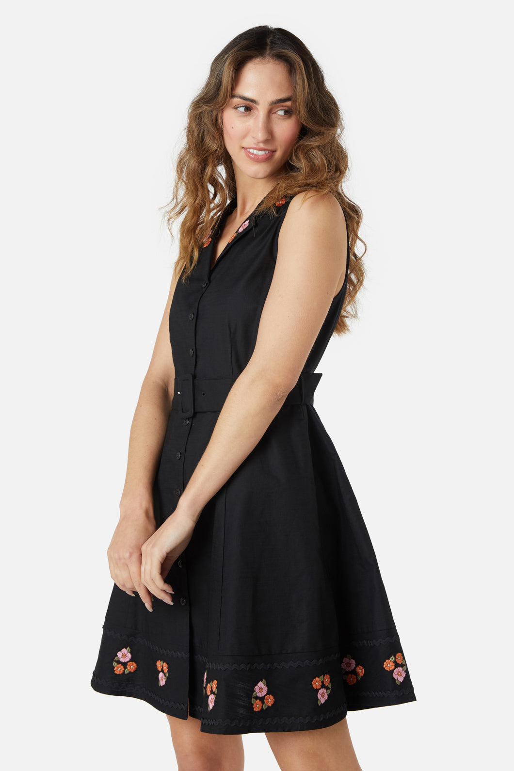  Petal Embroidered Dress